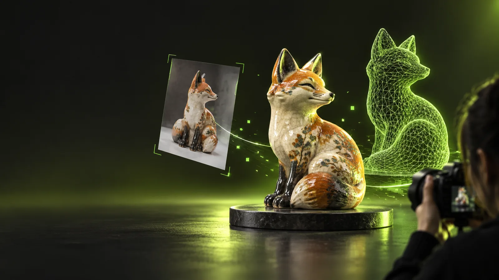 3D model generated from a visual reference