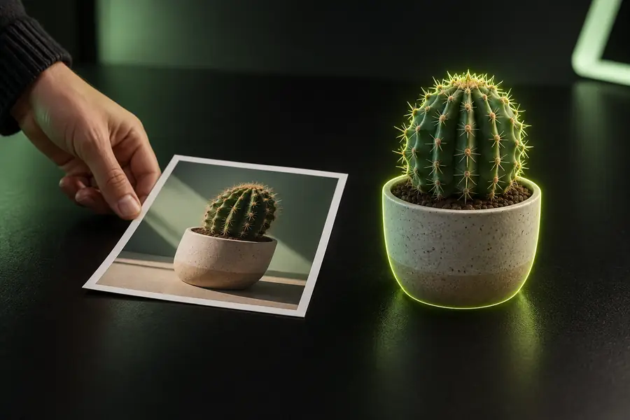 Photo to 3D access workflow preview